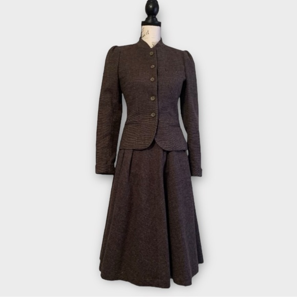 Vintage LUBA Tweed Wool Dress Skirt Suit - Picture 5 of 14